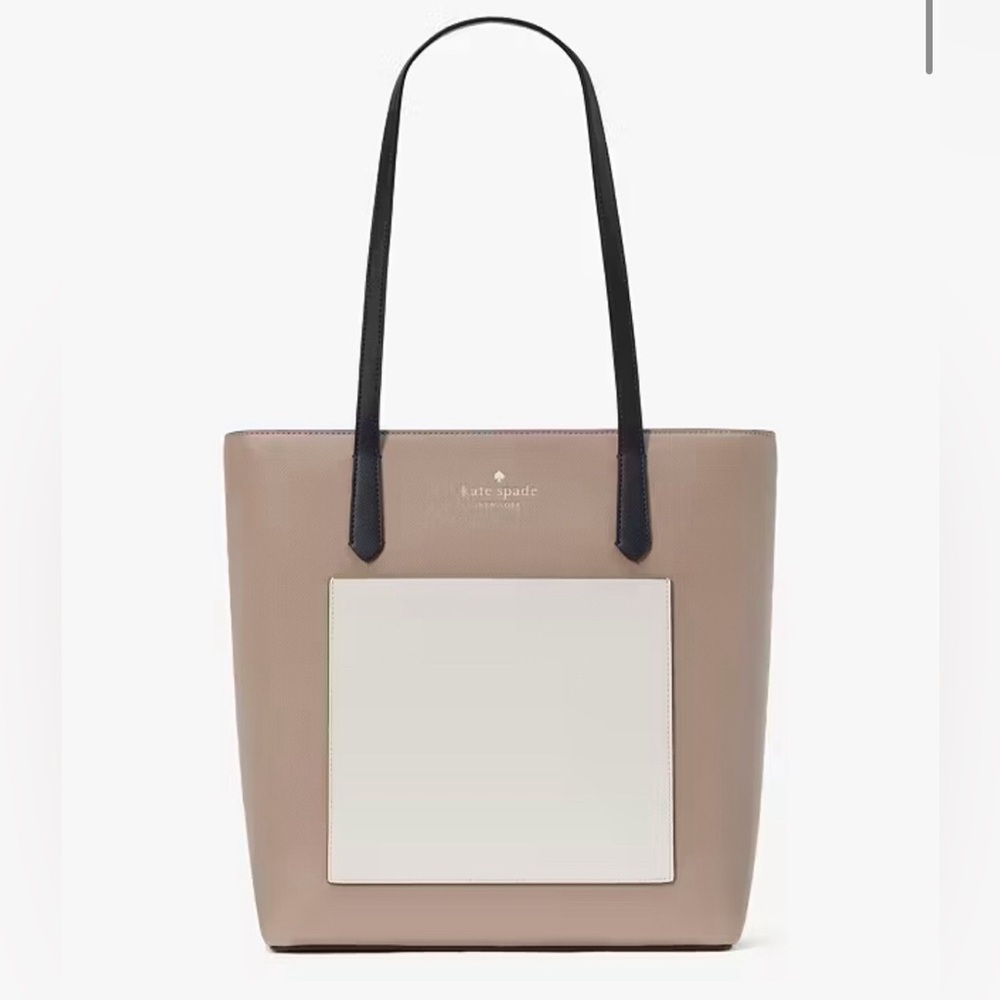 Kate Spade New York Daily Tote Zip Shoulder Bag Toasted Hazelnut Multi Leather